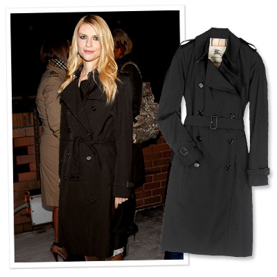Fashion Coats  on Burberry Glossed Twill Black Trench Coat
